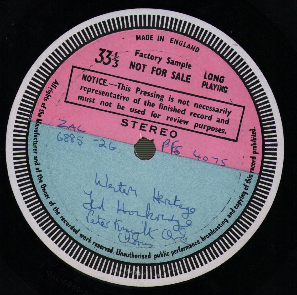 Peter Knight Chorale And Orchestra / Ted Hockridge - Western Heritage - Lp