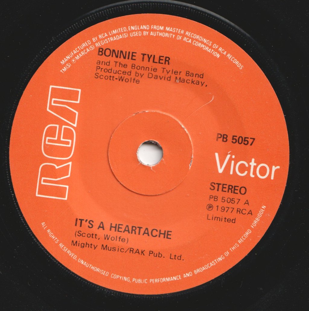 Bonnie Tyler - It's A Heartache - 7 Inch