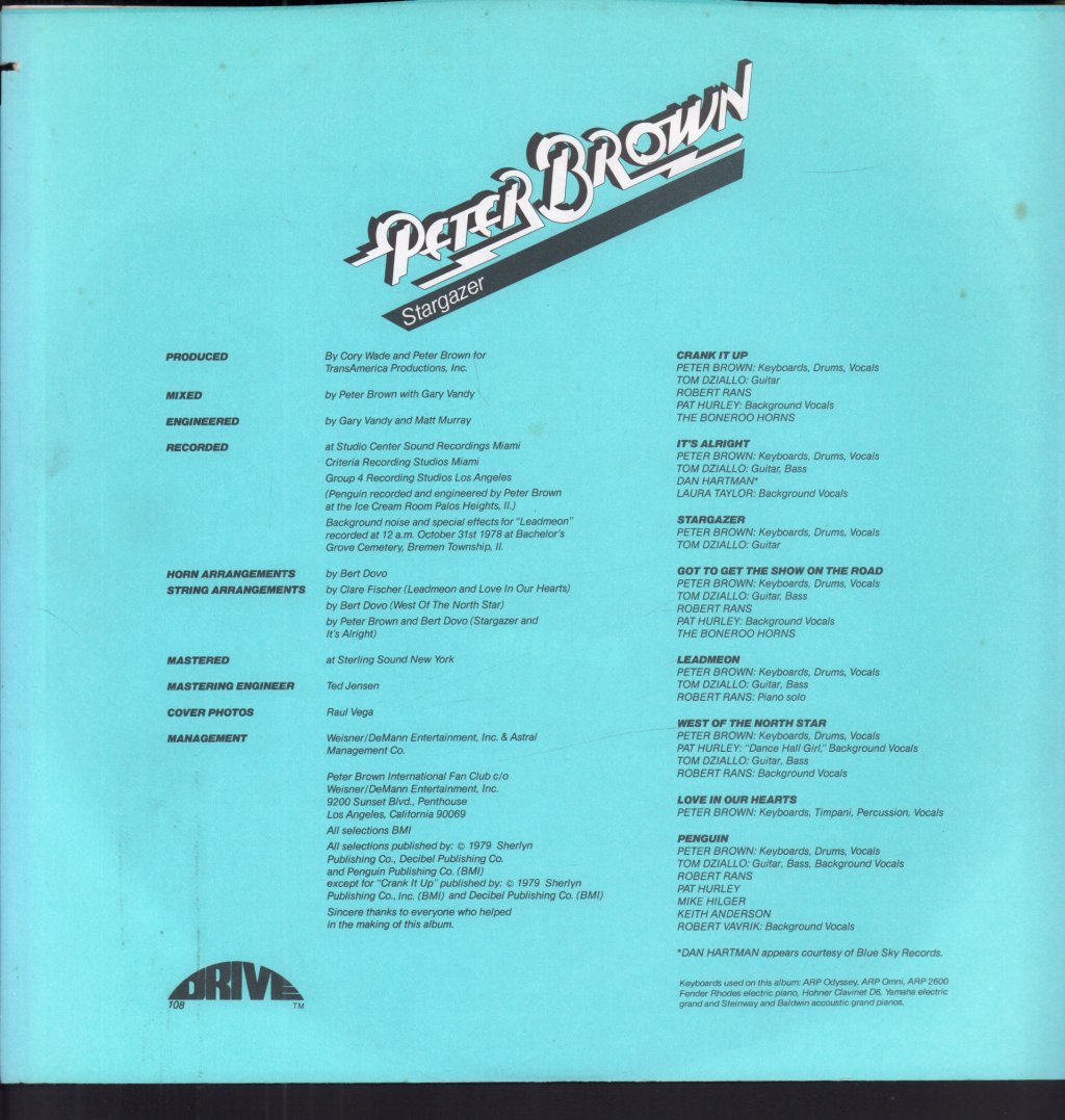 Peter Brown - Stargazer - Lp