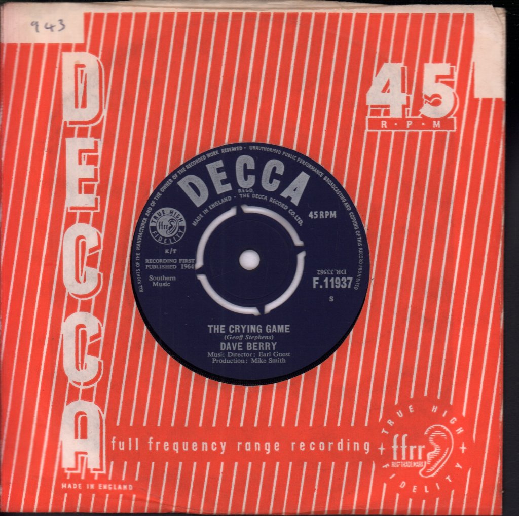 Dave Berry - Crying Game - 7 Inch
