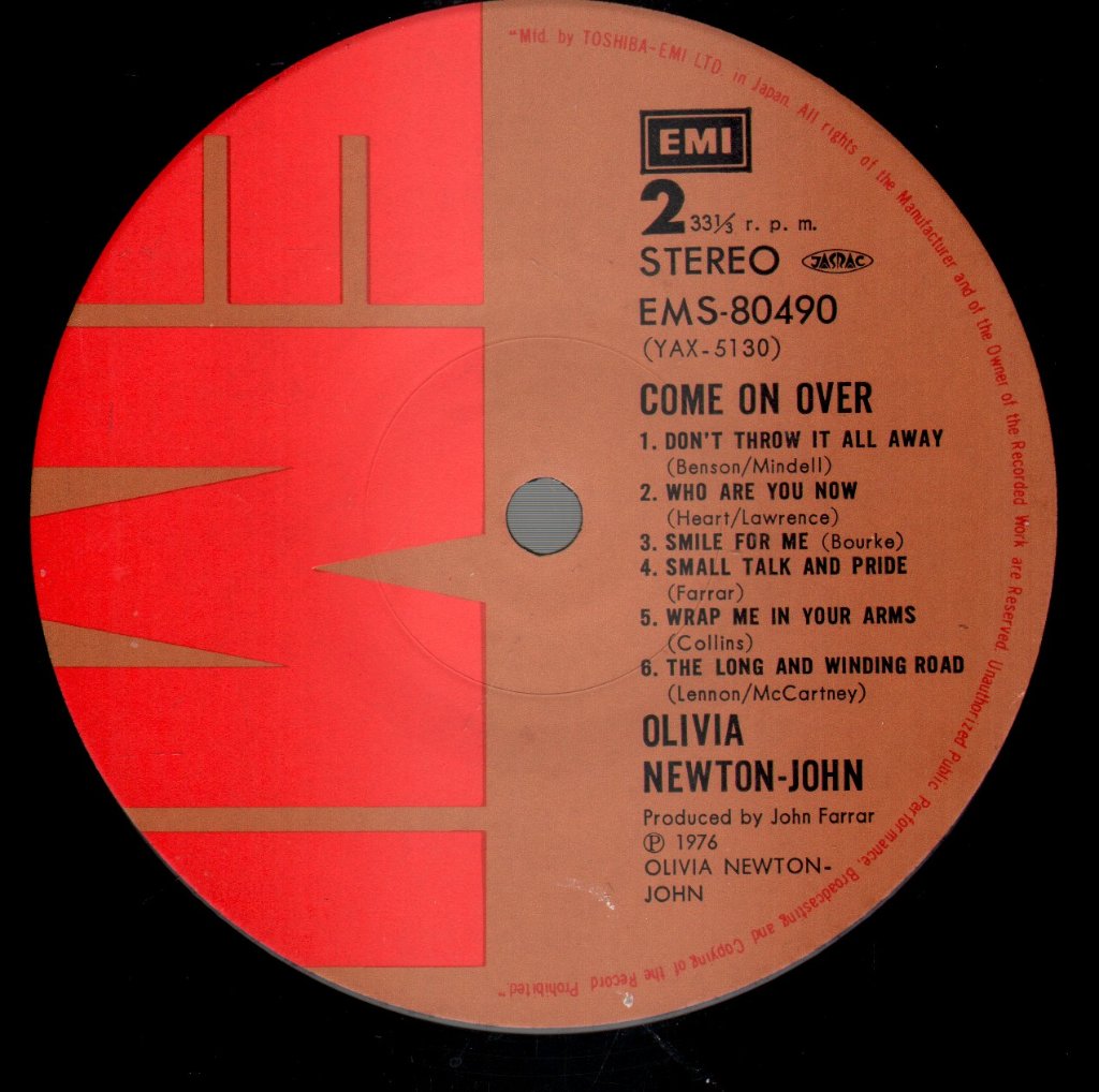 Olivia Newton John - Come On Over - Lp