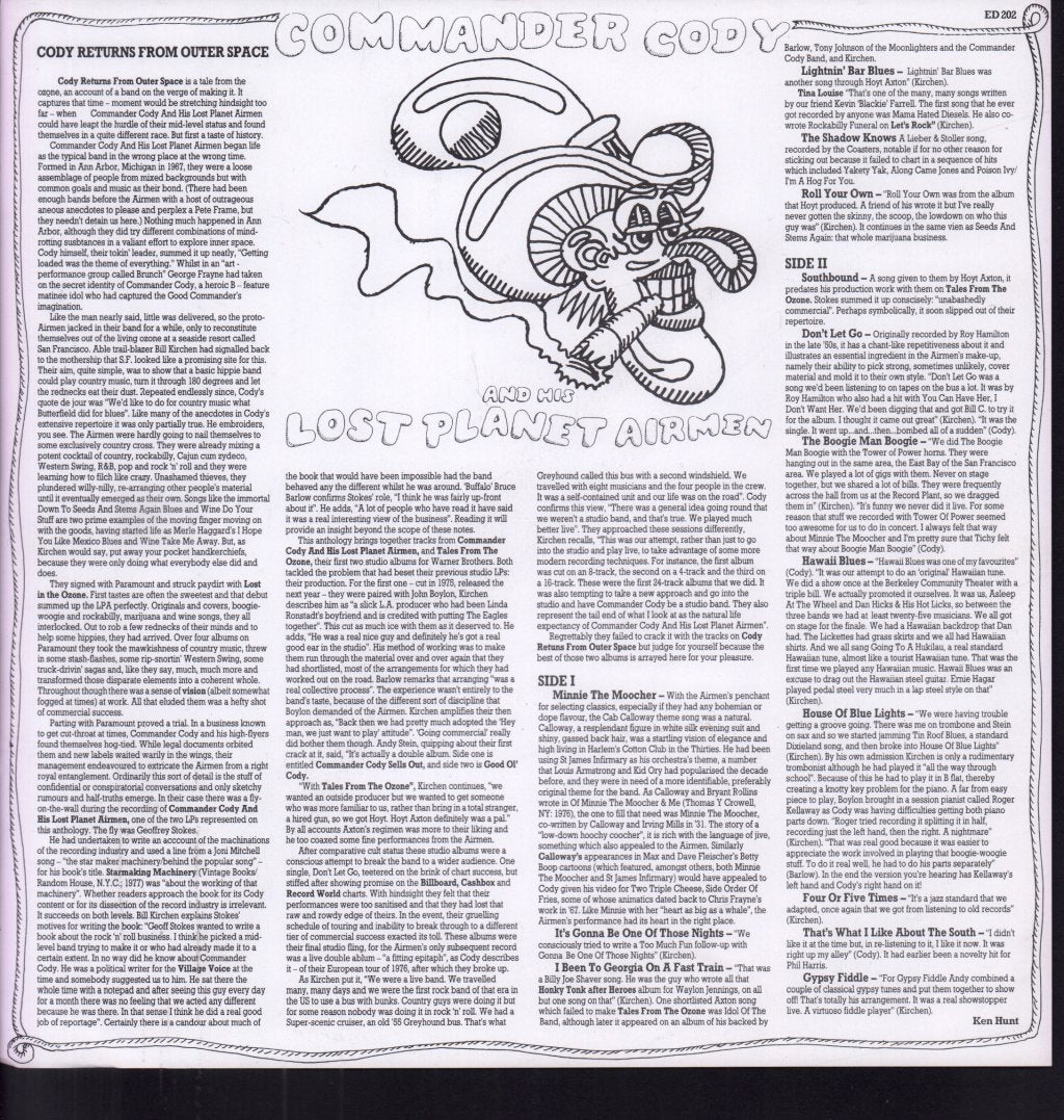 Commander Cody And His Lost Planet Airmen - Cody Returns From Outer Space - Lp