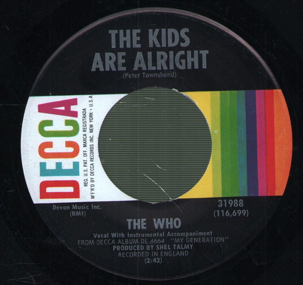 Who - Kids Are Alright - 7 Inch