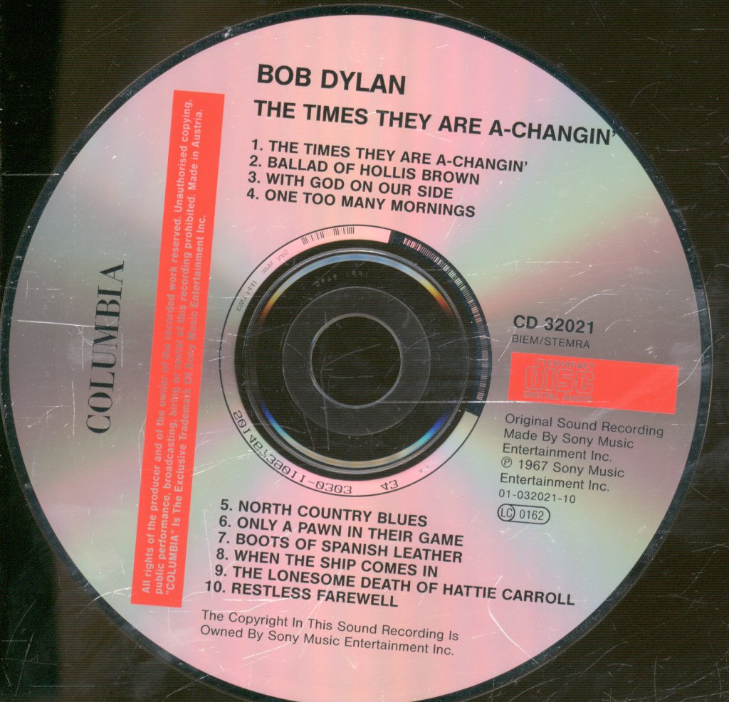 Bob Dylan - Times They Are A-Changin' - Cd