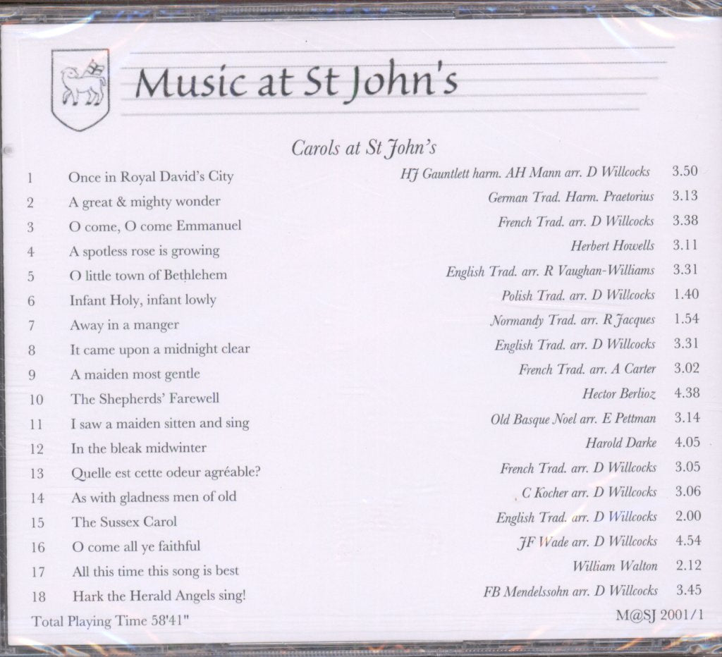 Cantores Ecclesiae - Carols At St John's - Cd