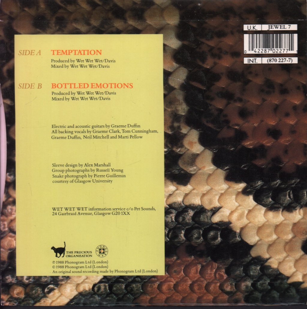 Wet Wet Wet - Temptation - 7 Inch
