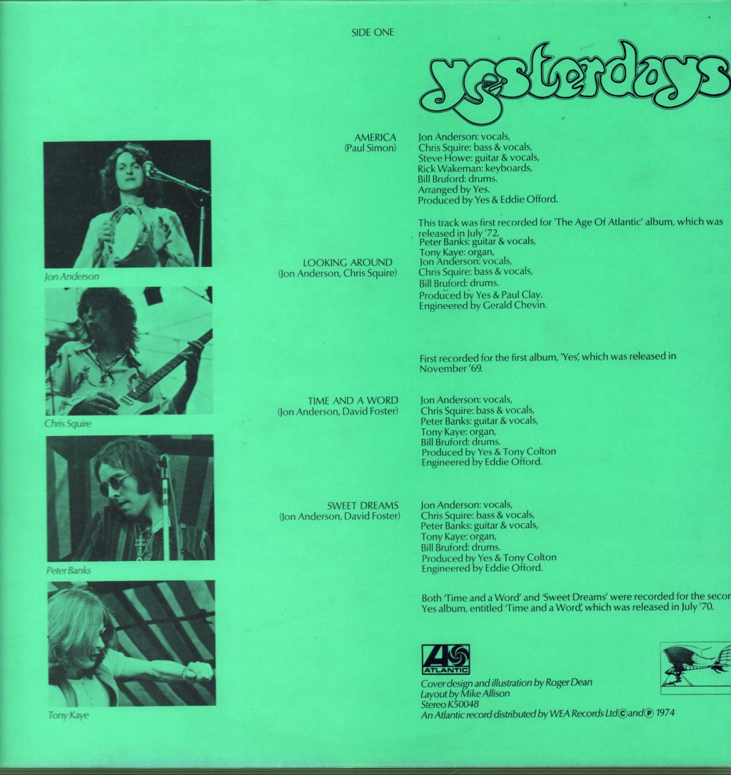Yes - Yesterdays - Lp