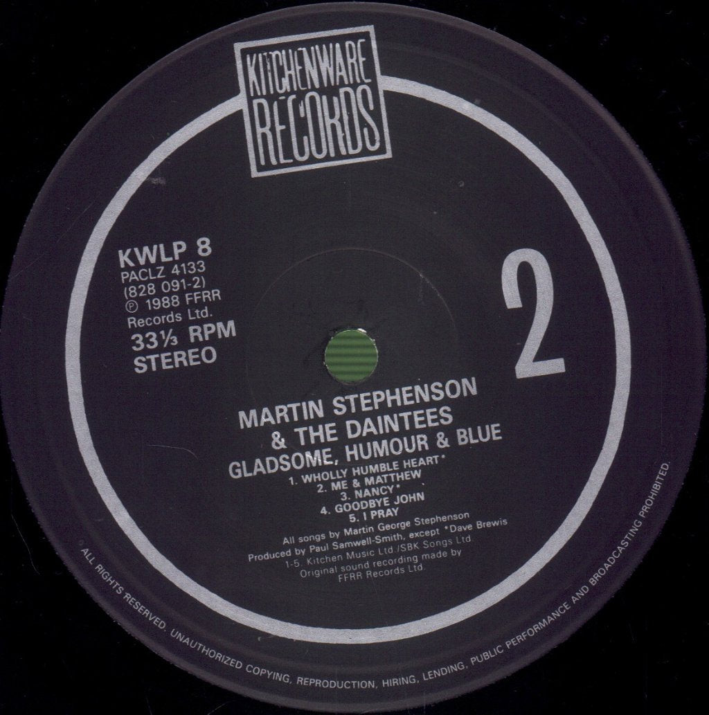 Martin Stephenson And The Daintees - Gladsome Humour And Blue - Lp