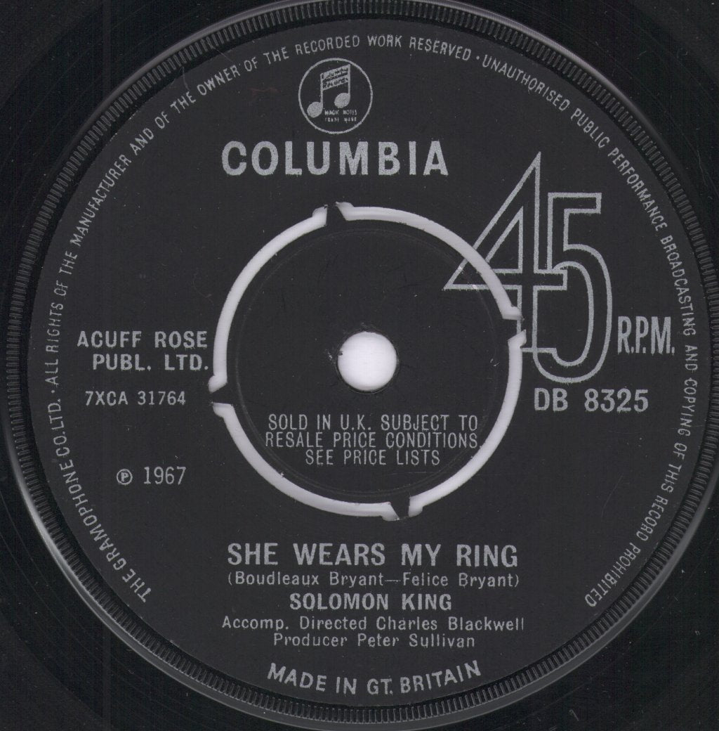 Solomon King - She Wears My Ring - 7 Inch