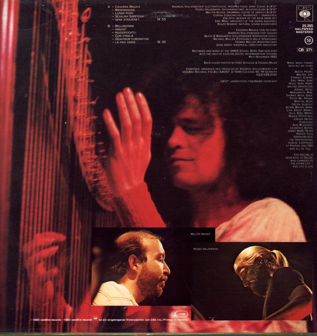 Andreas Vollenweider - Caverna Magica (...Under The Tree - In The Cave...) - Lp