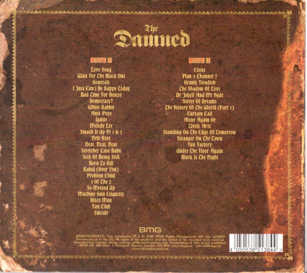 Damned (Punk) - Black Is The Night: The Definitive Anthology - Double Cd
