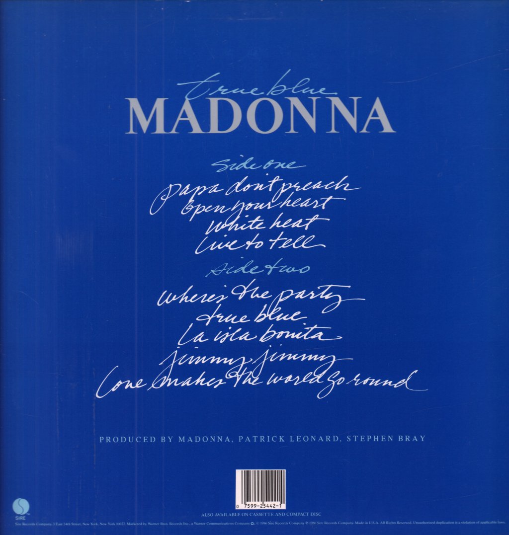 Madonna - True Blue - Lp