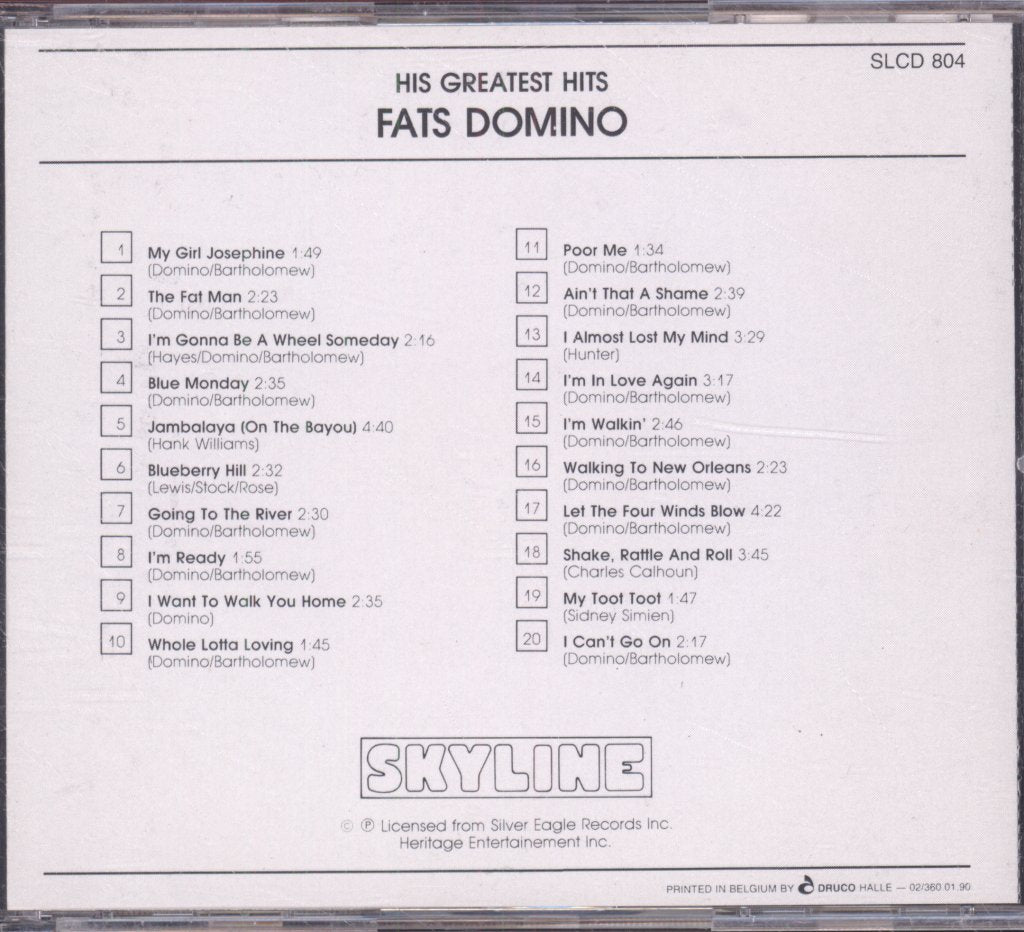 Fats Domino - His Greatest Hits - Cd