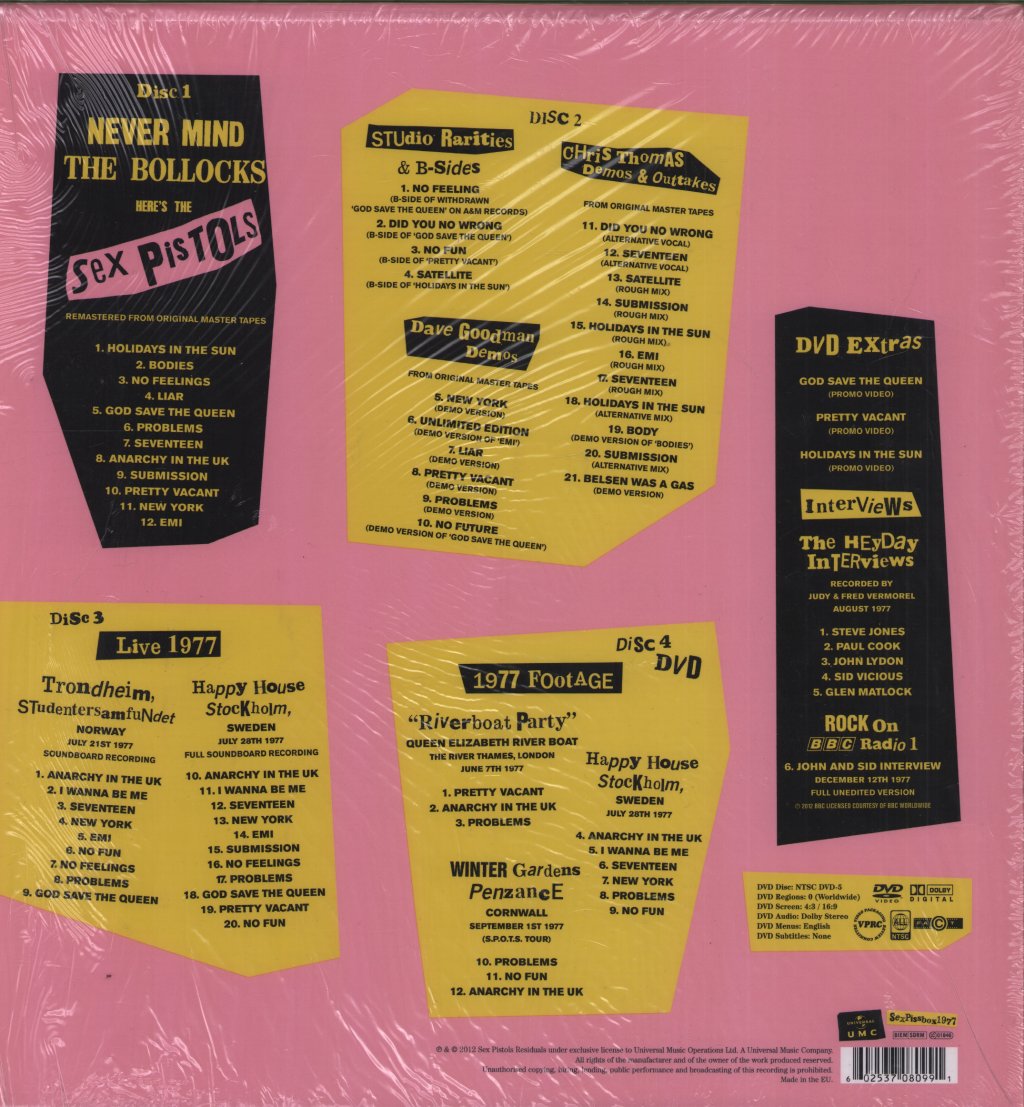 Sex Pistols - Never Mind The Bollocks, Here's The Sex Pistols - Box Set