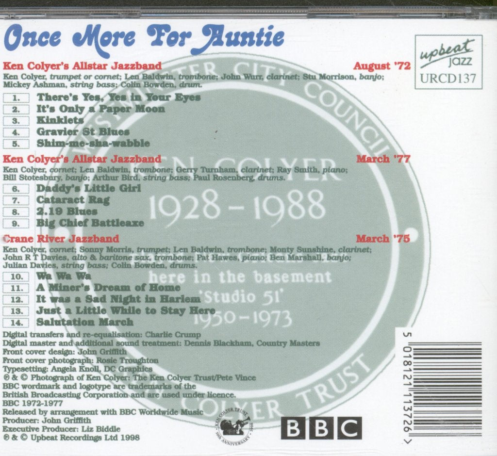 Ken Colyer - Once More For Auntie - Cd