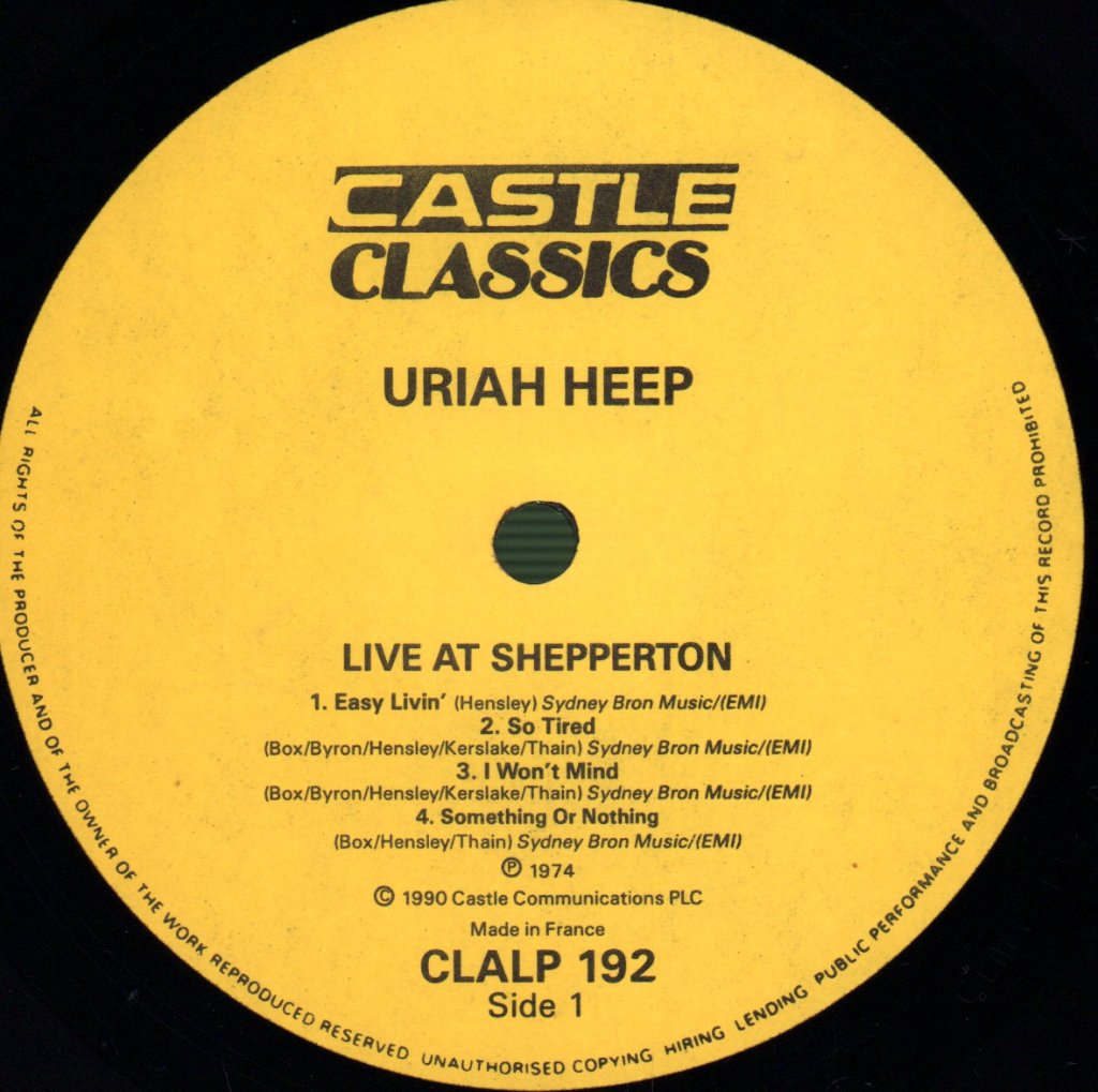 Uriah Heep - Live At Shepperton '74 - Lp