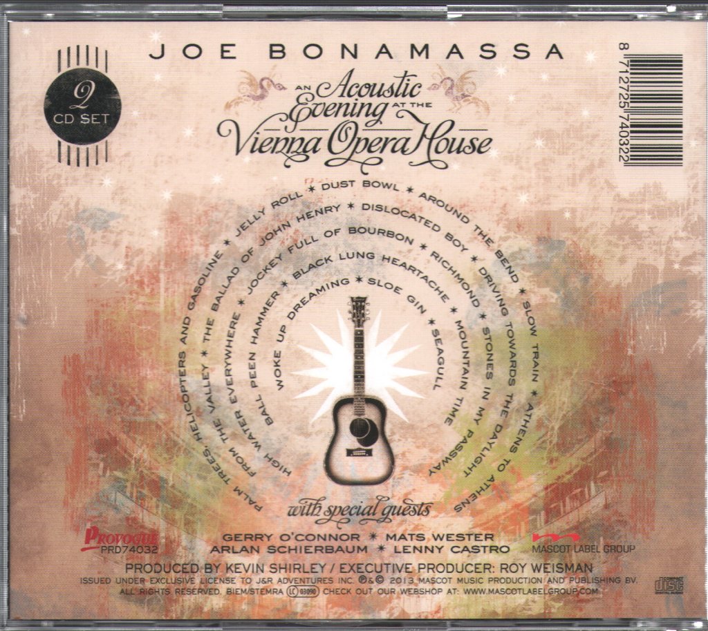 Joe Bonamassa - An Acoustic Evening At The Vienna Opera House - Double Cd