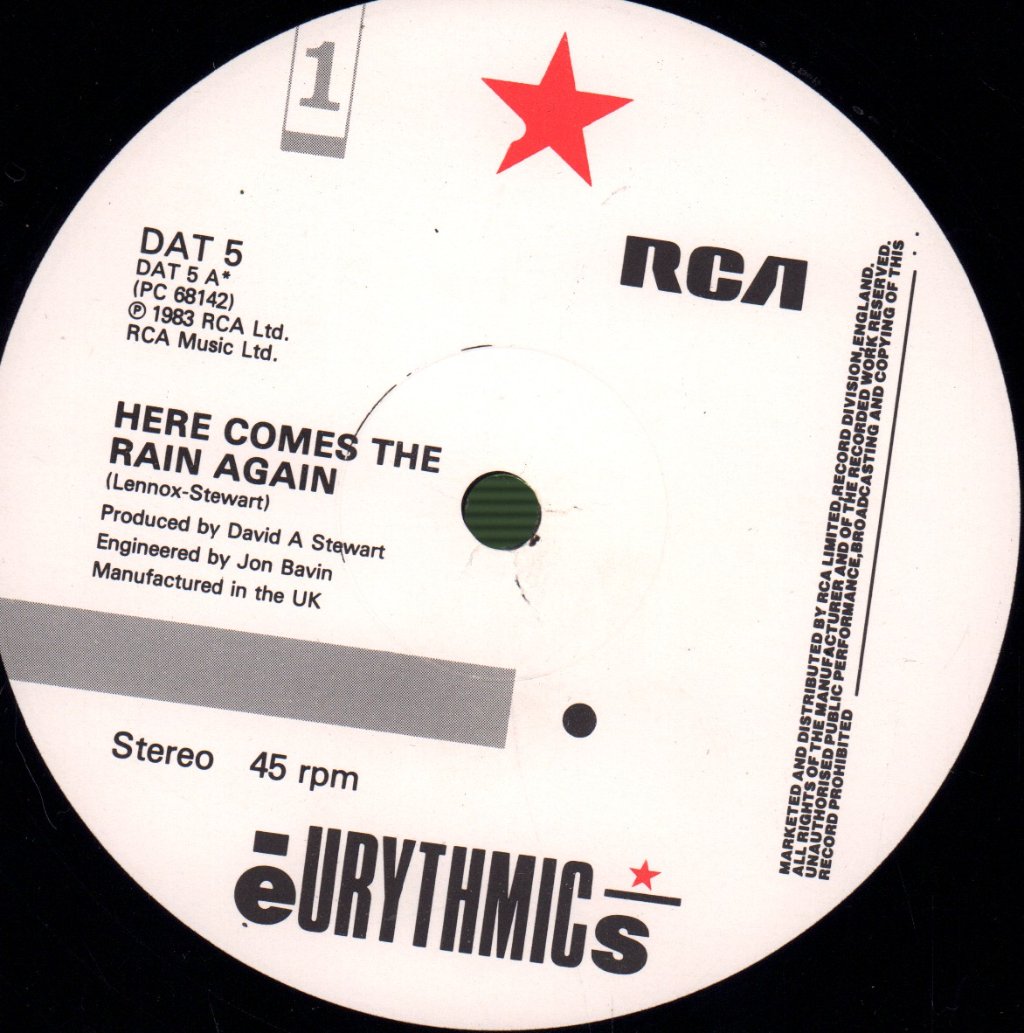 Eurythmics - Here Comes The Rain Again - 12 Inch