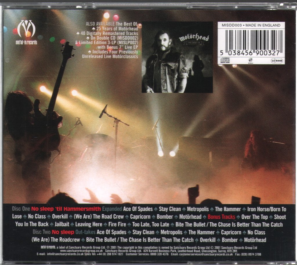 Motorhead - No Sleep 'til Hammersmith - Expanded - Double Cd