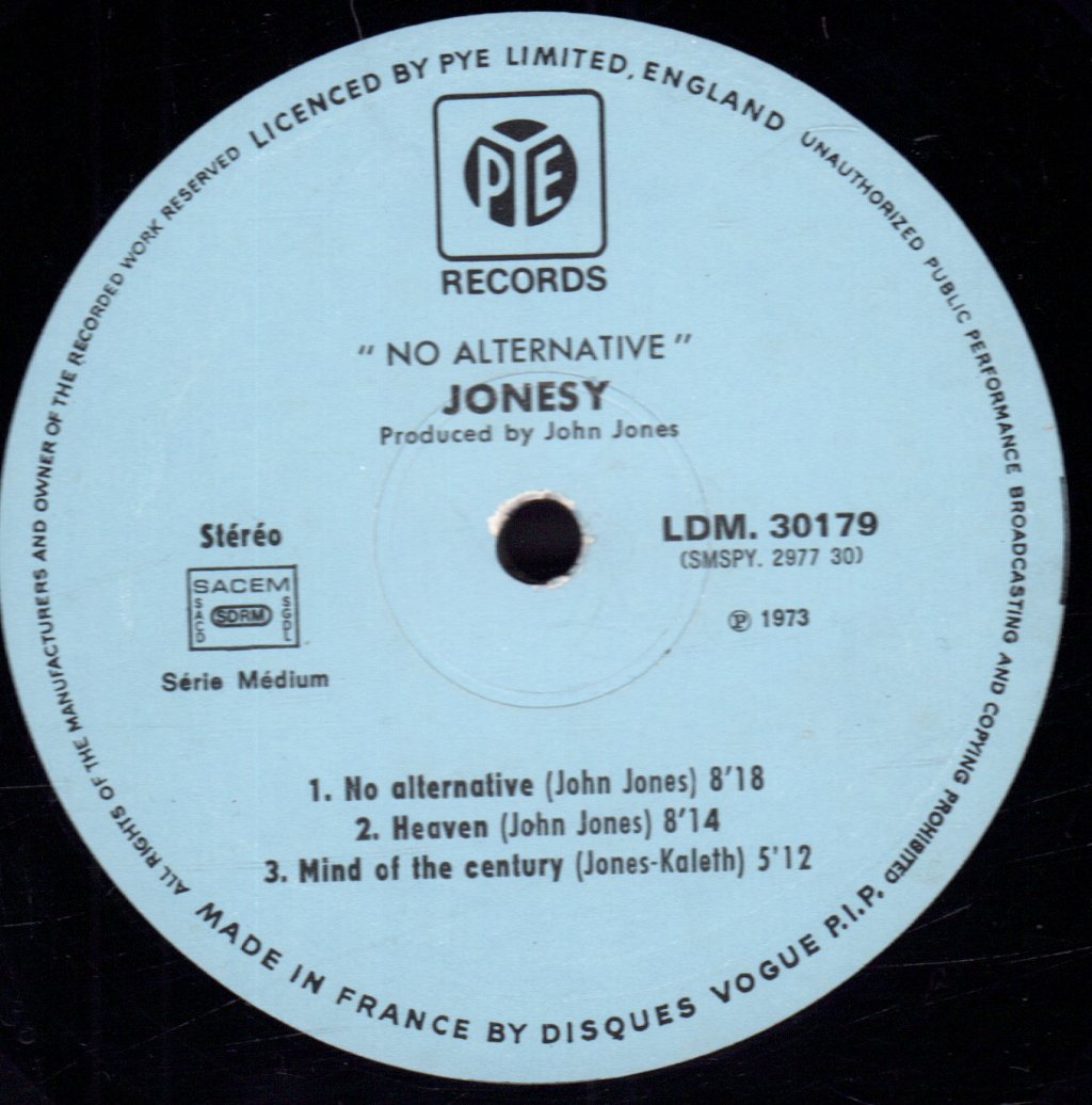 Jonesy - No Alternative - Lp