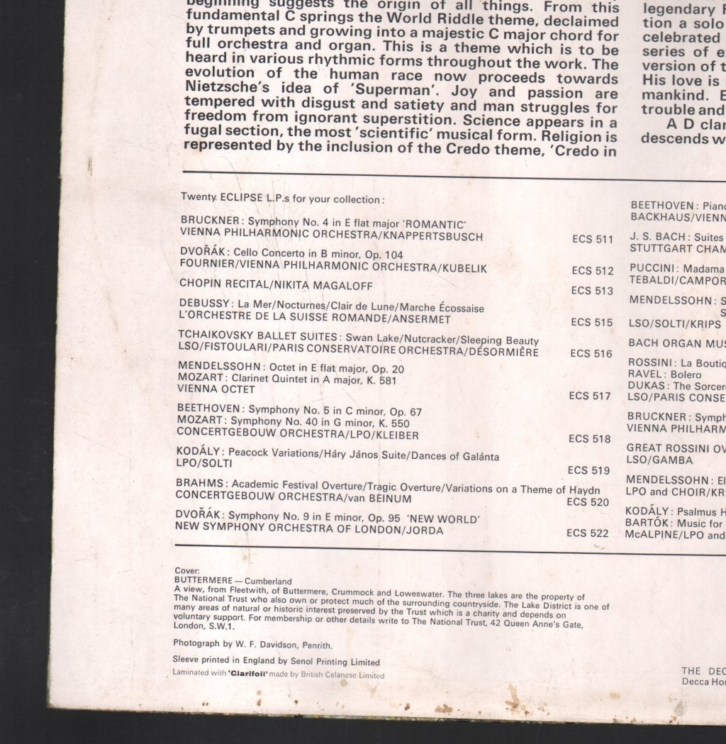 Clemens Krauss / Vienna Philharmonic Orchestra - Richard Strauss - Also Sprach Zarathustra / Till Eulenspiegel - Lp