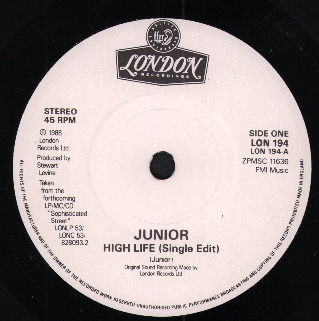 Junior - High Life - 7 Inch