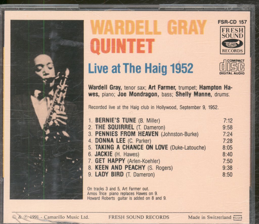 Wardell Gray Quintet - Live At The Haig 1952 - Cd