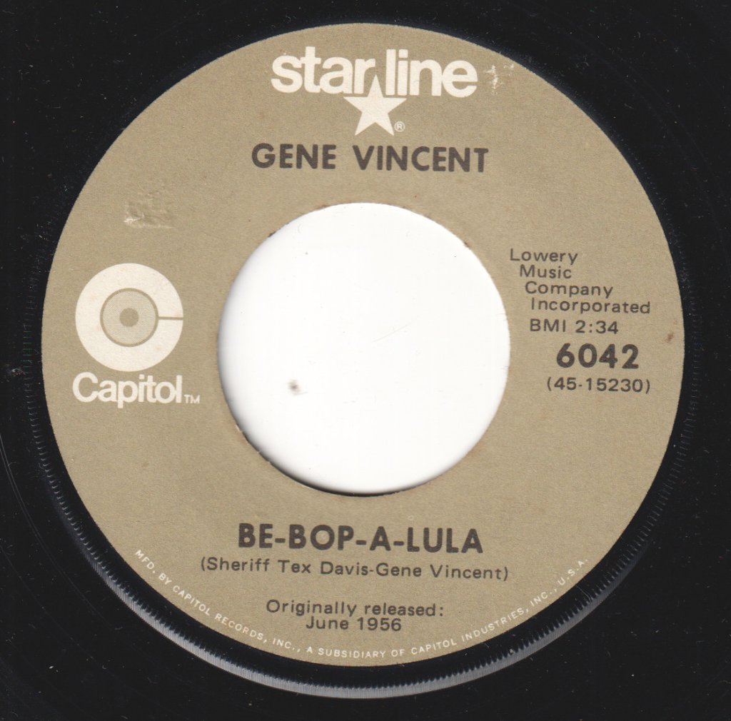 Gene Vincent - Be Bop A Lula - 7 Inch