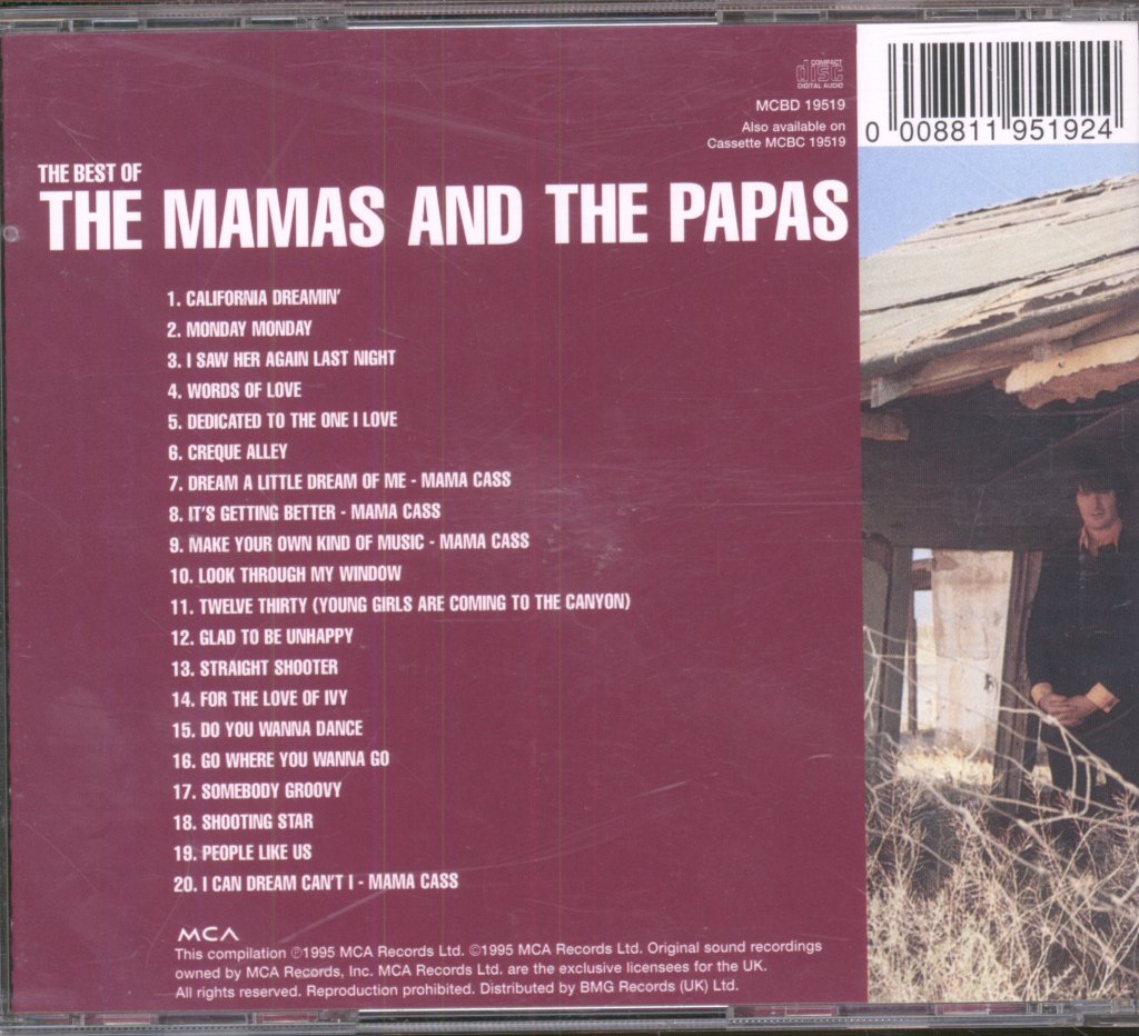 Mamas & The Papas - Best Of The Mamas And The Papas - Cd