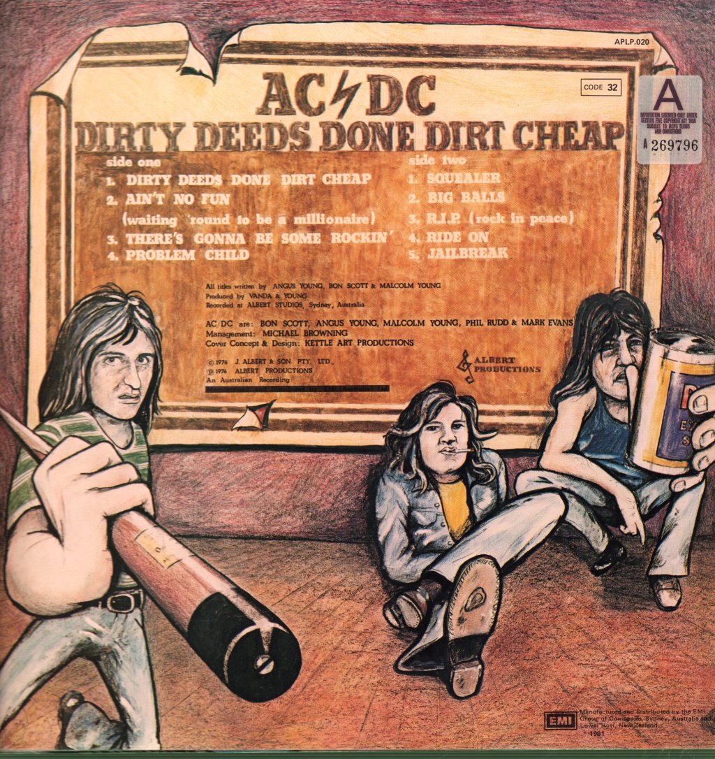 AC/DC - Dirty Deeds Done Dirt Cheap - Lp