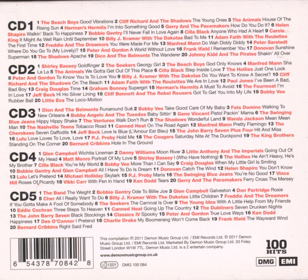 Various Artists - 100 Hits Classic 60s - Cd Set
