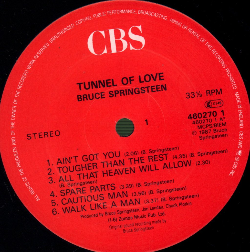 Bruce Springsteen - Tunnel Of Love - Lp