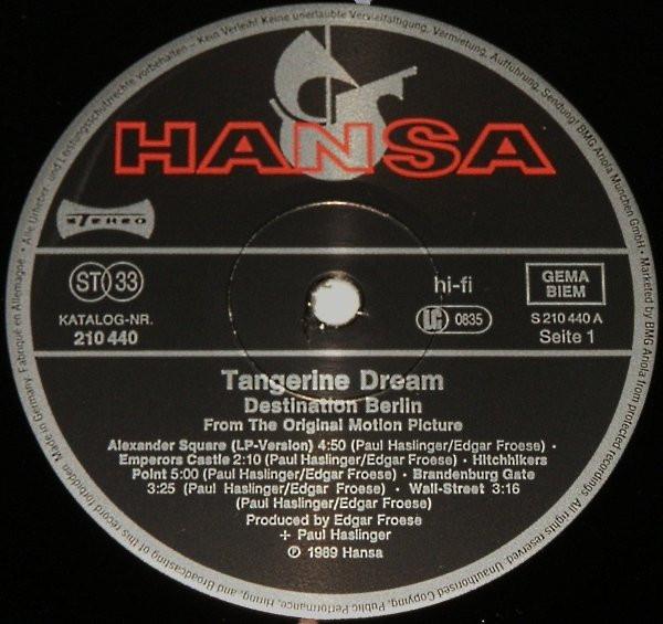 Tangerine Dream - Destination Berlin From The Original Motion Picture - Lp