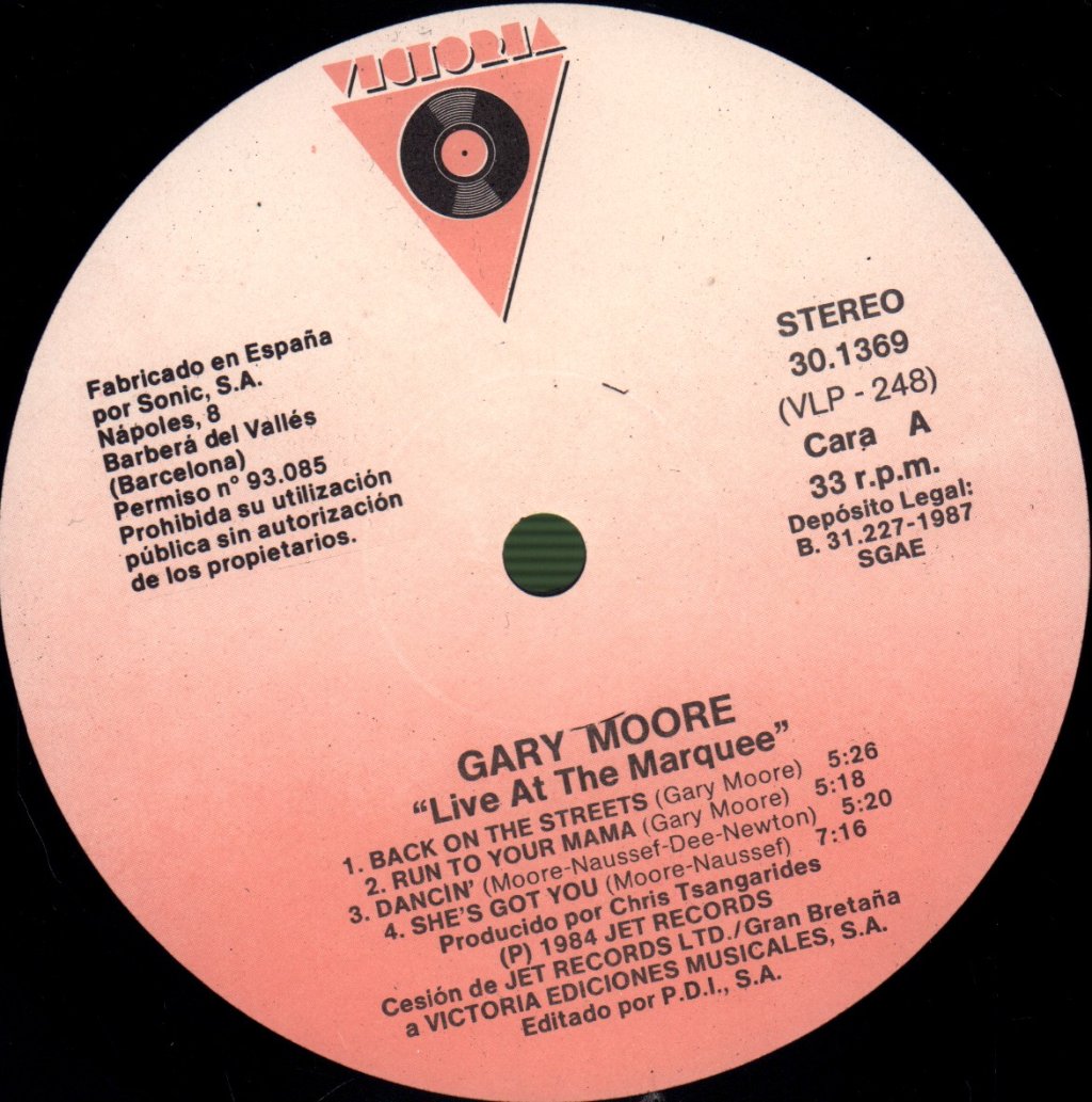 Gary Moore - Live At The Marquee - Lp