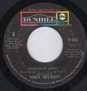 Three Dog Night - Pieces Of April - 7 Inch