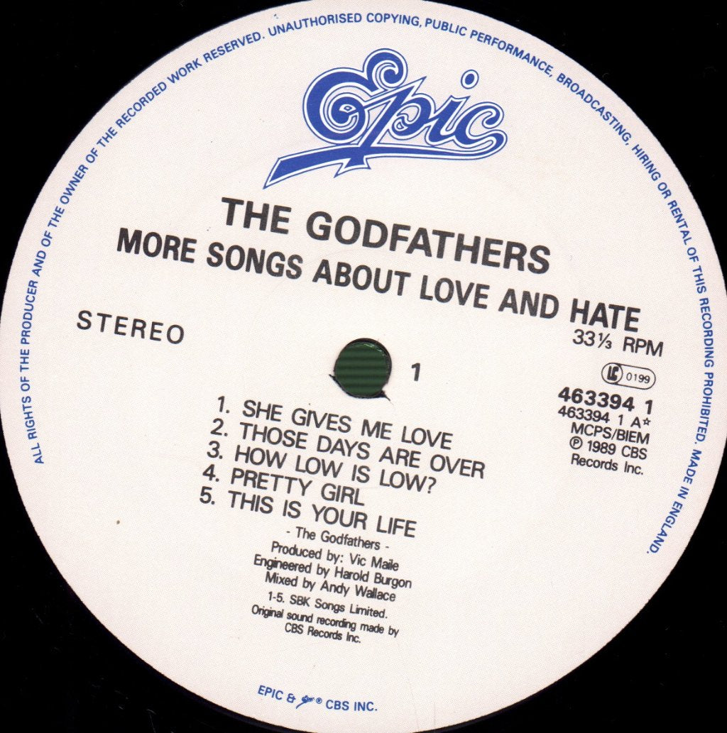 Godfathers - More Songs About Love & Hate - Lp