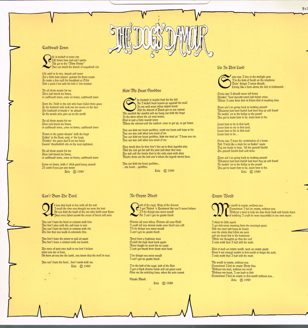 Dogs D'amour - Straight - Lp