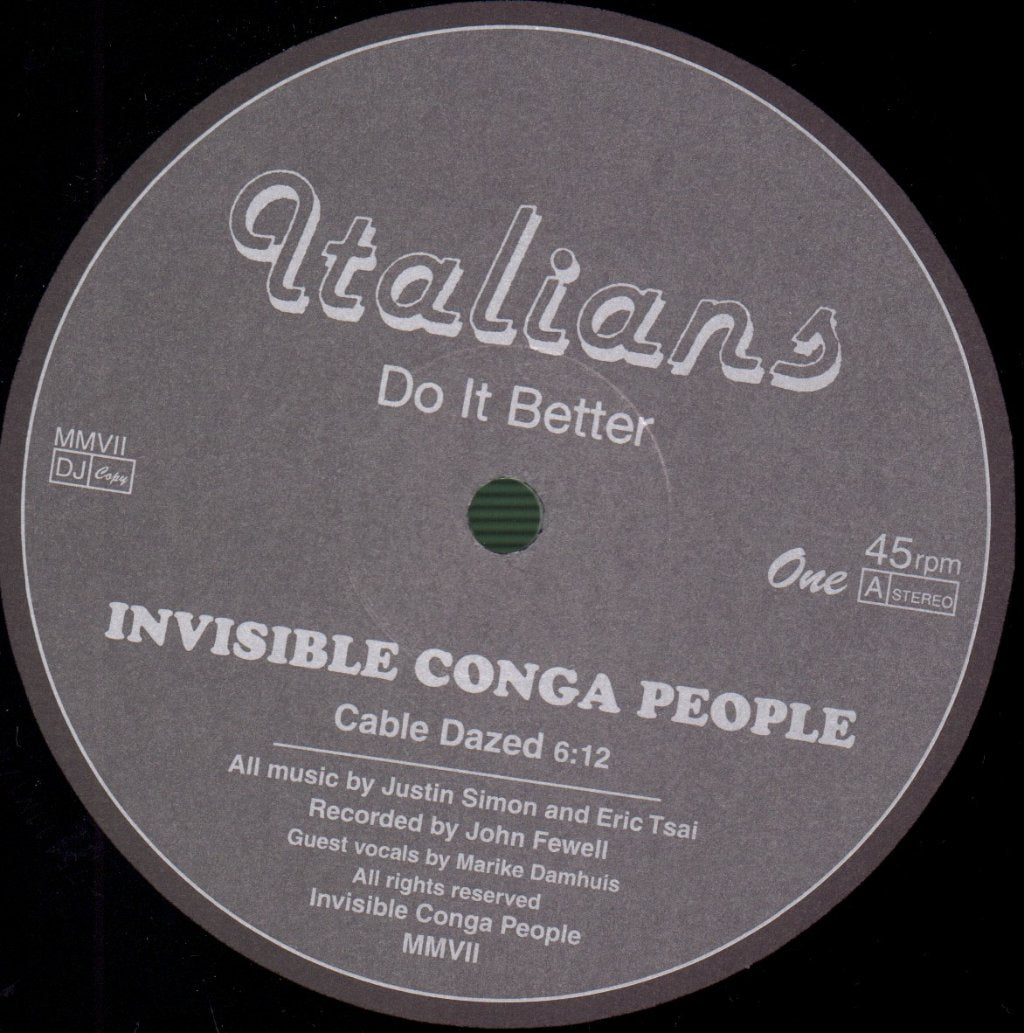 Invisible Conga People - Cable Dazed / Weird Pains - 12 Inch