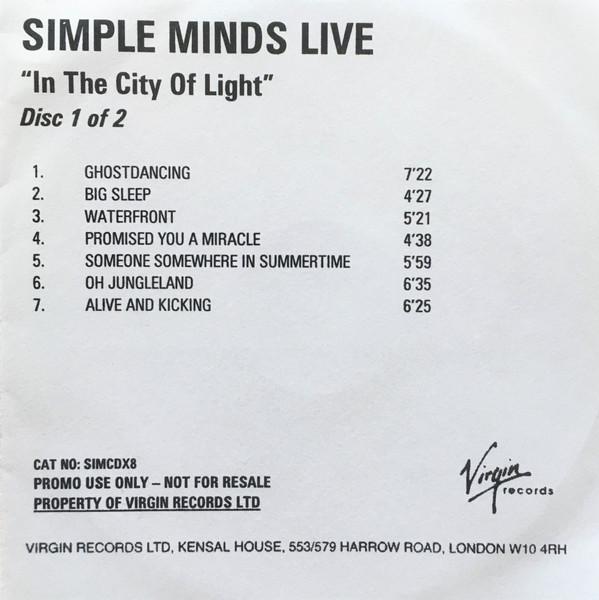 Simple Minds - Live In The City Of Light - Cdr