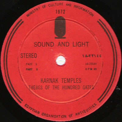Georges Delerue and Gaston Bonheur - Karnak Temples (Thebes Of The Hundred Gates - Sound And Light) - Double Lp