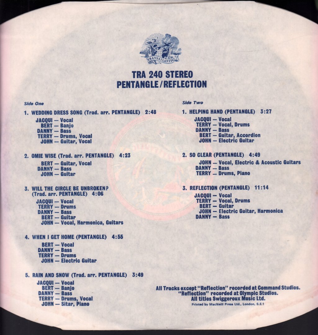 Pentangle - Reflection - Lp