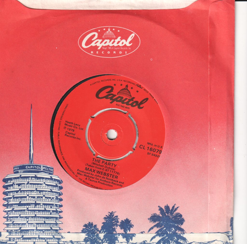 Max Webster - Paradise Skies - 7 Inch