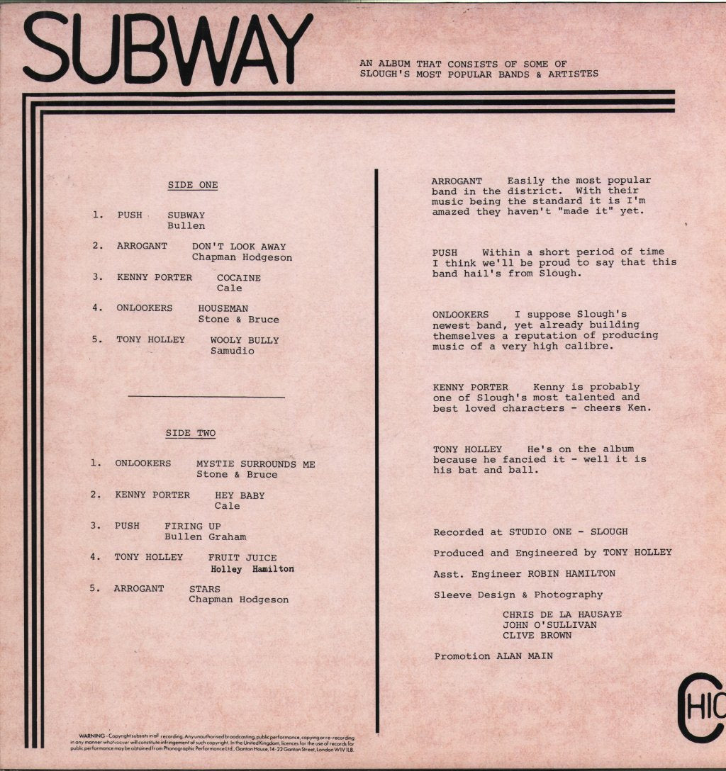 Various Artists - Subway - Lp