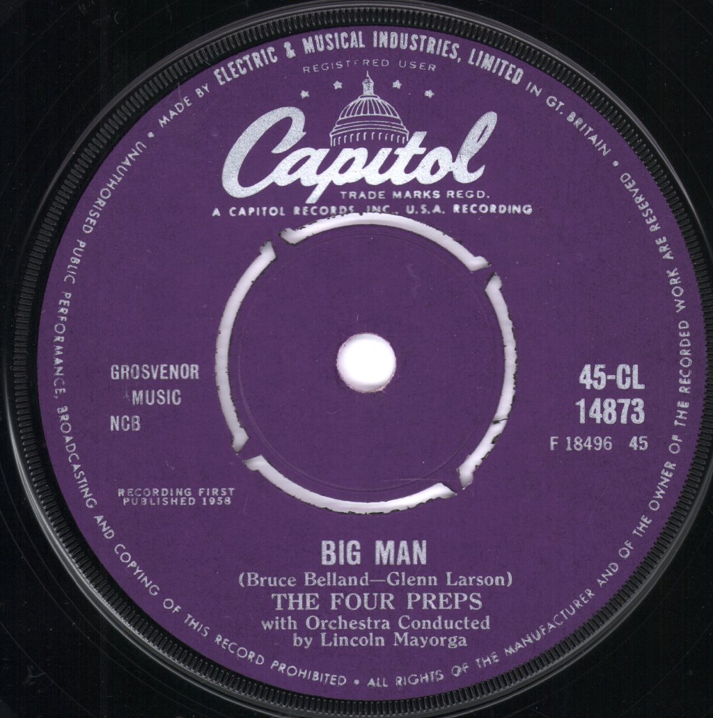 Four Preps - Big Man - 7 Inch