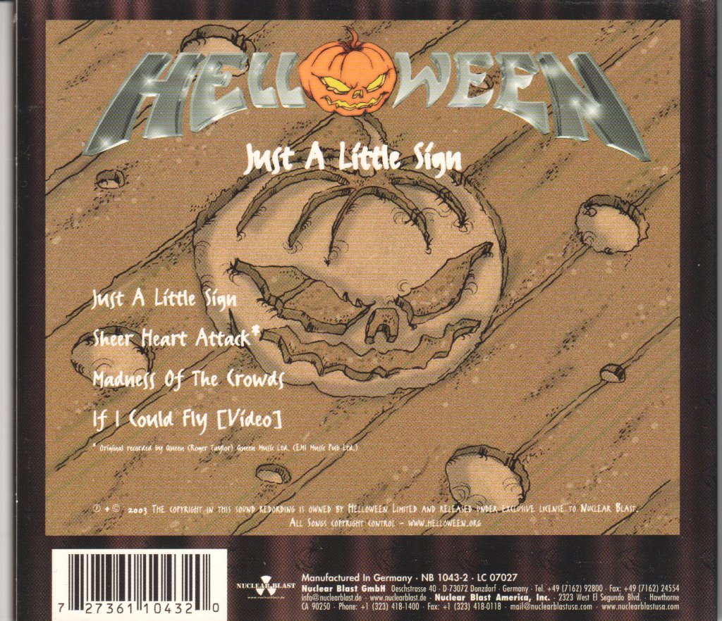 Helloween - Just A Little Sign - Cd