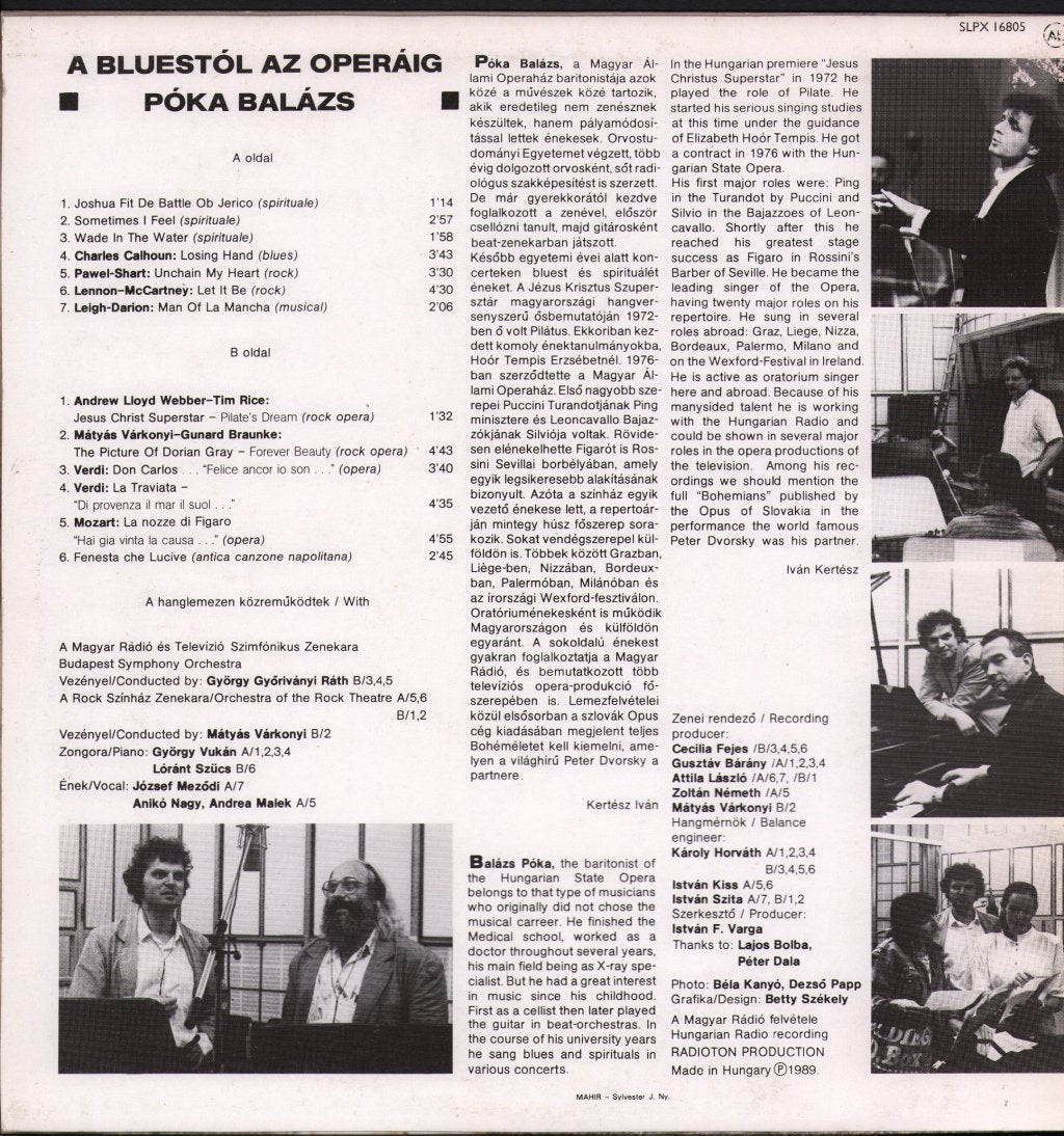 Balasz Poka - From Blues To Opera - Lp