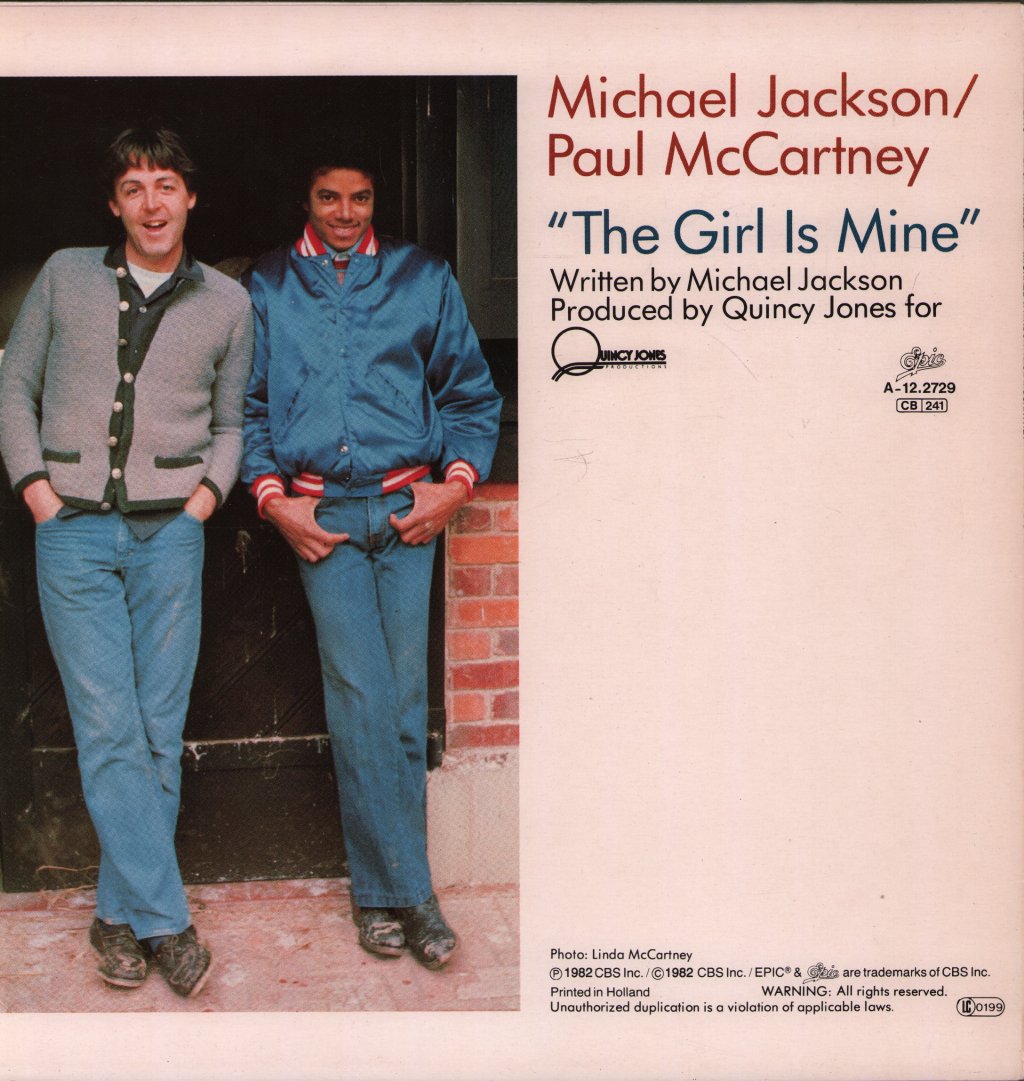 Michael Jackson and Paul Mccartney - Girl Is Mine - 12 Inch
