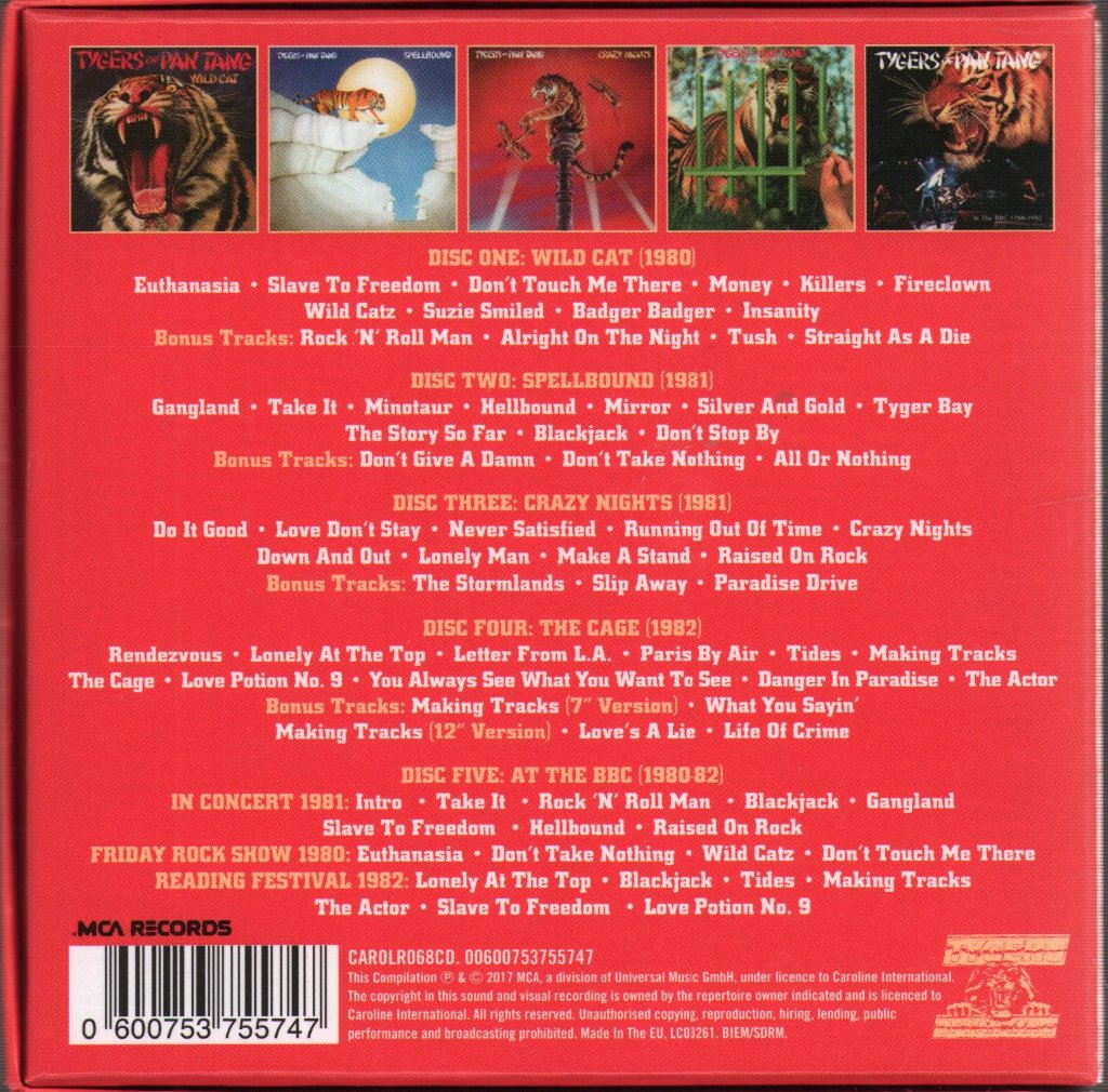 Tygers Of Pan Tang - MCA Years - Cd Set