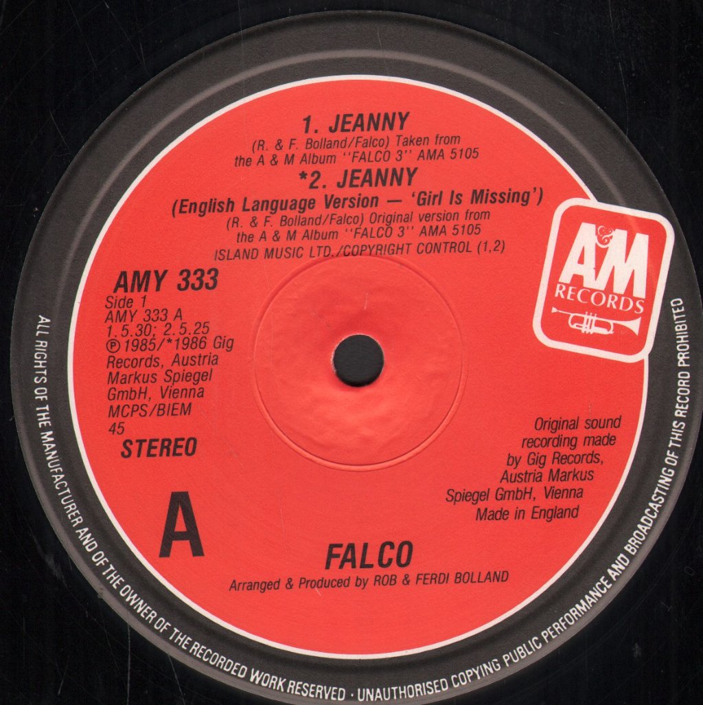 Falco - Jeanny - 12 Inch