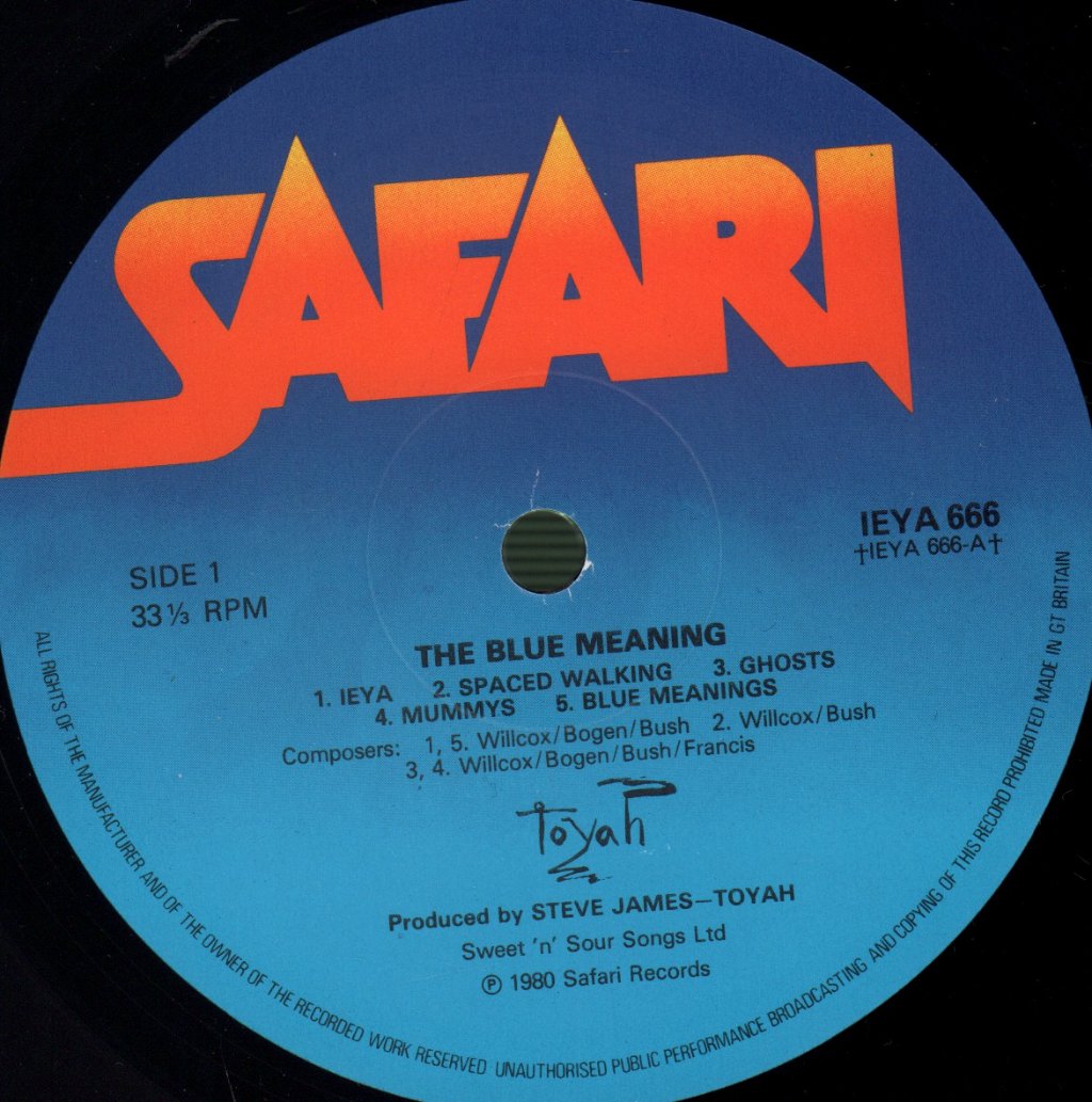 Toyah - Blue Meaning - Lp